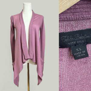 Aritzia Talula Babaton Cardigan Women Size XS Pink Waterfall Longsleeves w/ Silk